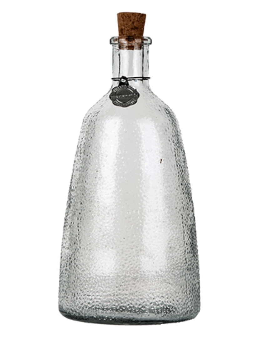 بطری شیشه ای زیباسازان مدل جویبار با درب چوب پنبه ای