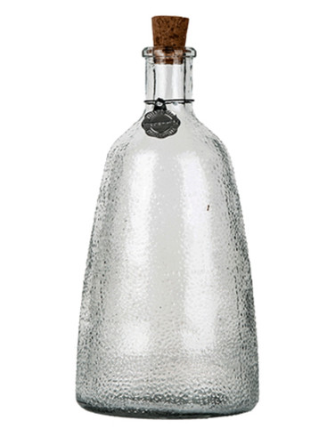 بطری شیشه ای زیباسازان مدل جویبار با درب چوب پنبه ای