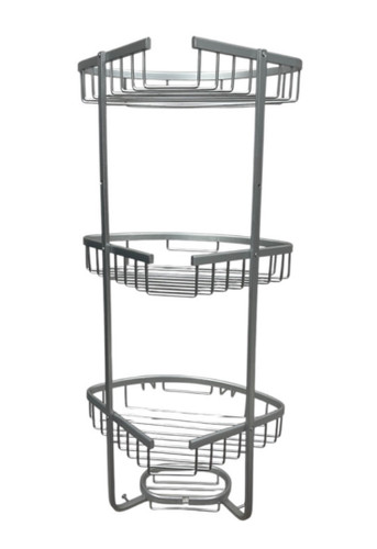 استند و قفسه سه گوش حمام دومان مدل سه طبقه