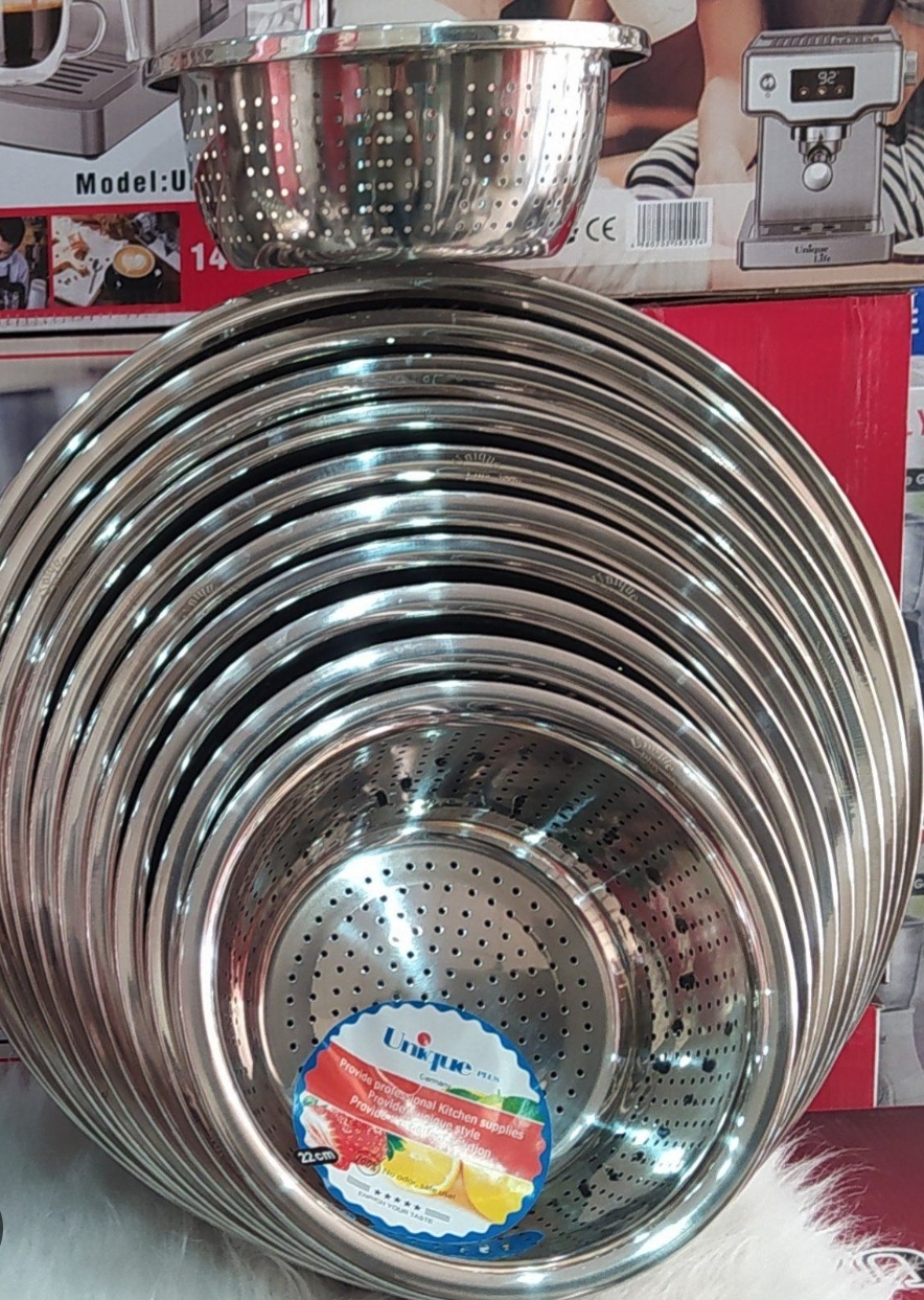 آبکش استیل لب برگردان یونیک سایز ۲۲